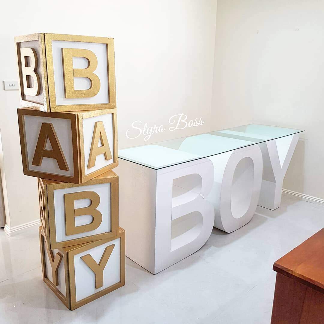 BABY Blocks & BOY Letter Table