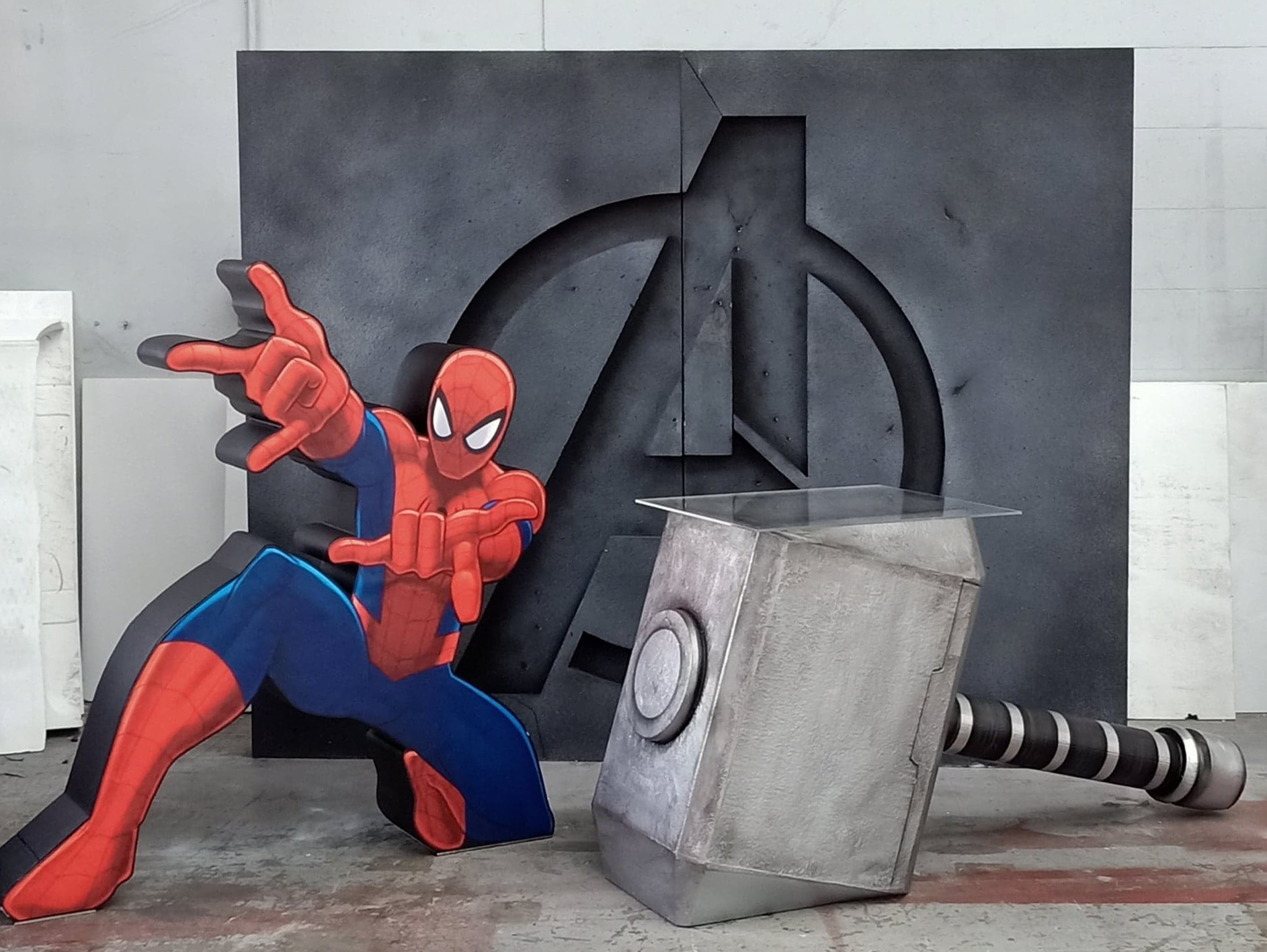 Spiderman Freestanding Prop - Styro Boss Sydney Props